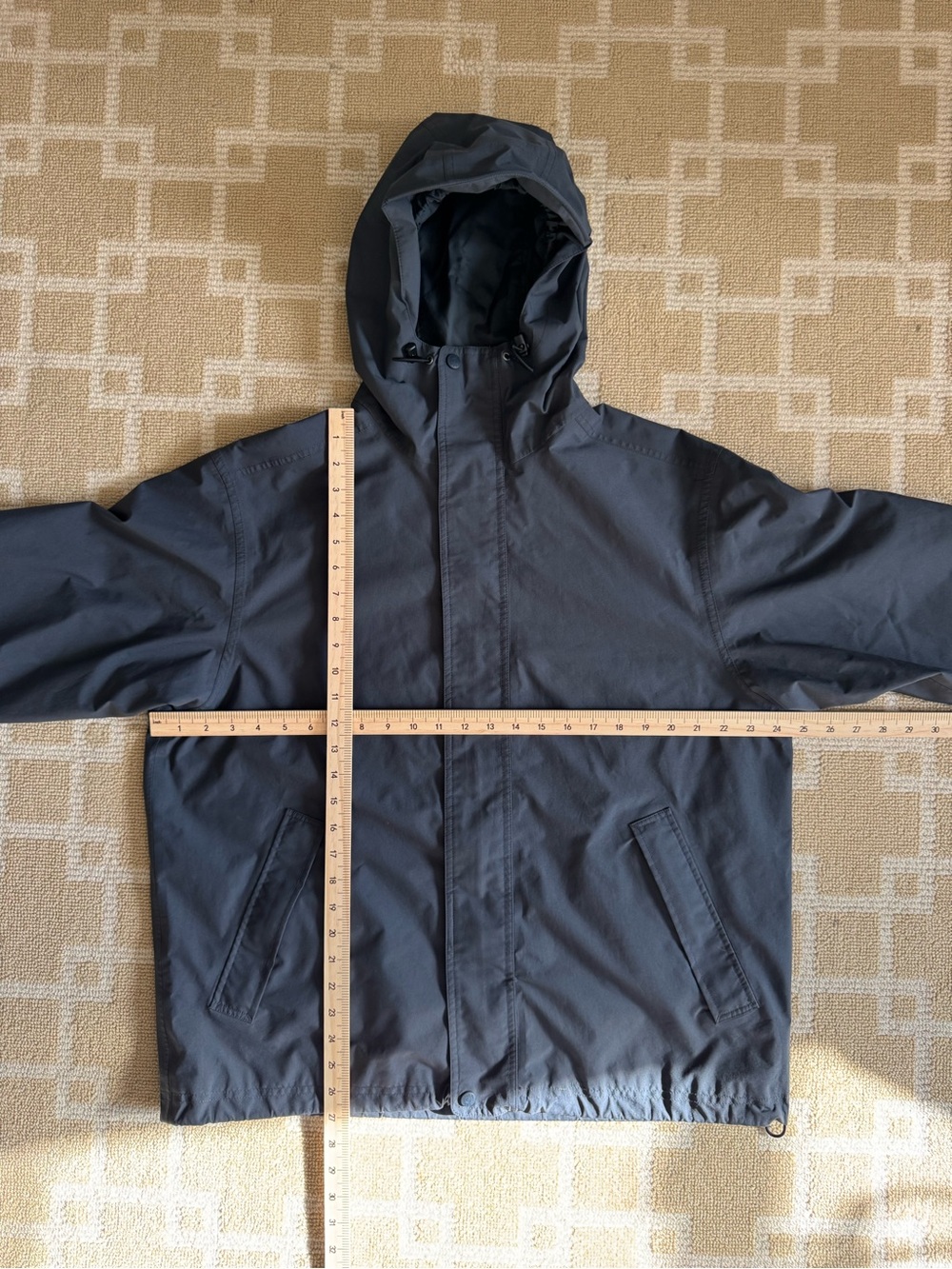 L.L. Bean Hooded Rain Jacket Gray Waterproof Windbreaker Men’s Large - Picture 12 of 14
